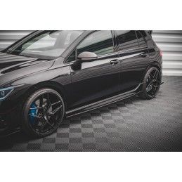 Rajouts Des Bas De Caisse MAXTON V.2 Volkswagen Golf R Mk8 Noir Brillant