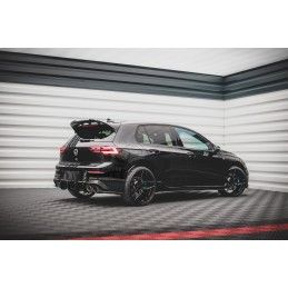 Maxton Street Pro Central Diffuseur Arriere Volkswagen Golf R Mk8 Black-Red, VWGO8RCNC-RS1B+BRBI Tuning.fr