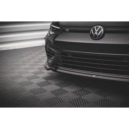 Maxton Lame Du Pare-Chocs Avant V.6 Volkswagen Golf R Mk8 Gloss Black, VW-GO-8-R-FD6G Tuning.fr