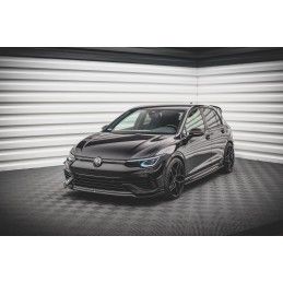 Maxton Lame Du Pare-Chocs Avant V.6 Volkswagen Golf R Mk8 Gloss Black, VW-GO-8-R-FD6G Tuning.fr