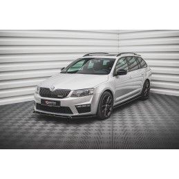 Maxton Lame Du Pare-Chocs Avant V.3 Skoda Octavia RS Mk3 Gloss Black, SK-OC-3-RS-FD3G Tuning.fr