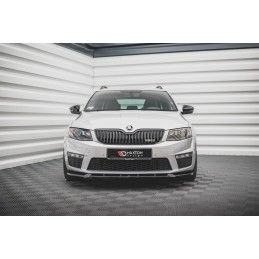 Maxton Lame Du Pare-Chocs Avant V.3 Skoda Octavia RS Mk3 Gloss Black, SK-OC-3-RS-FD3G Tuning.fr