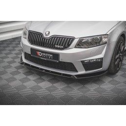 Maxton Lame Du Pare-Chocs Avant V.3 Skoda Octavia RS Mk3 Gloss Black, SK-OC-3-RS-FD3G Tuning.fr