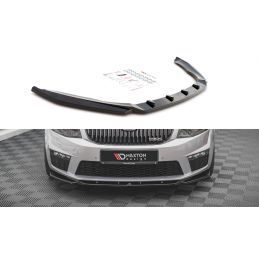 Maxton Lame Du Pare-Chocs Avant V.4 Skoda Octavia RS Mk3 Gloss Black, SK-OC-3-RS-FD4G Tuning.fr