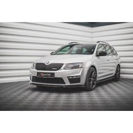 Maxton Lame Du Pare-Chocs Avant V.4 Skoda Octavia RS Mk3 Gloss Black, SK-OC-3-RS-FD4G Tuning.fr