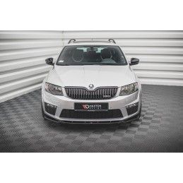 Maxton Lame Du Pare-Chocs Avant V.4 Skoda Octavia RS Mk3 Gloss Black, SK-OC-3-RS-FD4G Tuning.fr