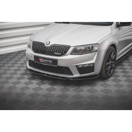 Maxton Lame Du Pare-Chocs Avant V.4 Skoda Octavia RS Mk3 Gloss Black, SK-OC-3-RS-FD4G Tuning.fr