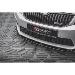 Maxton Lame Du Pare-Chocs Avant V.4 Skoda Octavia RS Mk3 Gloss Black, SK-OC-3-RS-FD4G Tuning.fr