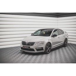 Maxton Lame Du Pare-Chocs Avant V.1 Skoda Octavia RS Mk3 Facelift Gloss Black, SK-OC-3F-RS-FD1G Tuning.fr