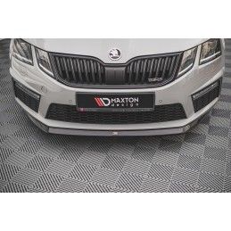 Maxton Lame Du Pare-Chocs Avant V.1 Skoda Octavia RS Mk3 Facelift Gloss Black, SK-OC-3F-RS-FD1G Tuning.fr