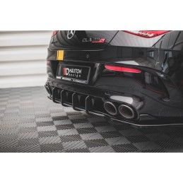 Maxton Street Pro Central Diffuseur Arriere Mercedes-AMG CLA 35 / 45 Aero C118 Red, MECLA118AMGCNC-RS1BRB Tuning.fr