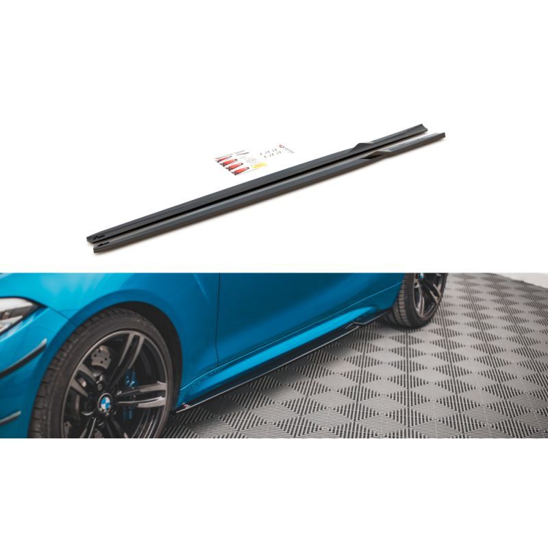 Rajouts Des Bas De Caisse MAXTON V.2 BMW M2 F87 Noir Brillant