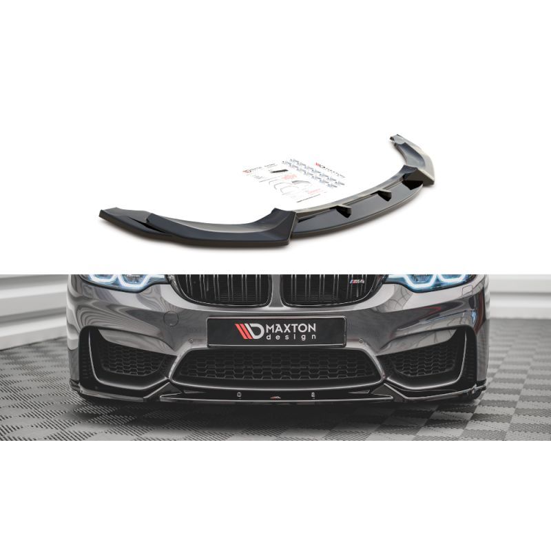 Maxton Lame Du Pare-Chocs Avant BMW M4 F82 Gloss Black, BM-4-82-M-FD1G Tuning.fr