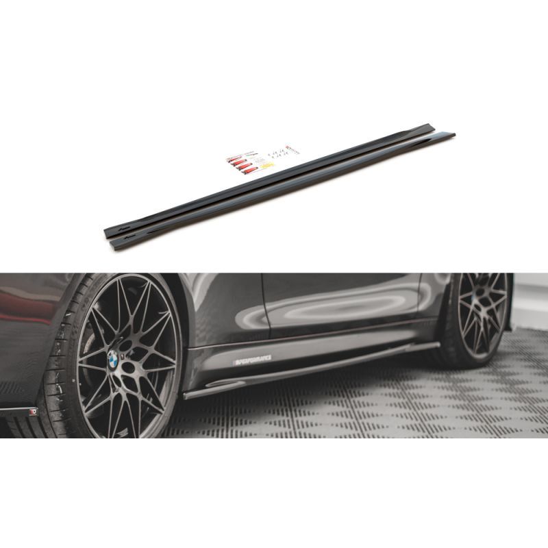 Rajouts Des Bas De Caisse MAXTON BMW M4 F82 Noir Brillant