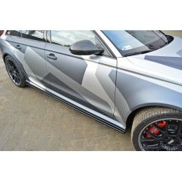 Maxton Rajouts Des Bas De Caisse Pour Audi RS6 C7 / C7 FL Gloss Black, AU-RS6-C7-SD1G Tuning.fr