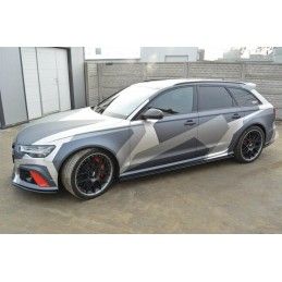 Maxton Rajouts Des Bas De Caisse Pour Audi RS6 C7 / C7 FL Gloss Black, AU-RS6-C7-SD1G Tuning.fr