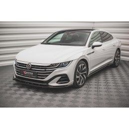 Maxton Lame Du Pare-Chocs Avant V.1 Volkswagen Arteon R-Line Facelift Gloss Black, VW-AR-1F-RLINE-FD1G Tuning.fr