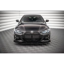 Maxton Street Pro Lame Du Pare-Chocs Avant + Flaps BMW 4 M-Pack G22 Black + Gloss Flaps, BM4G22MPACKCNC-FD1B+FSF1G Tuning.fr