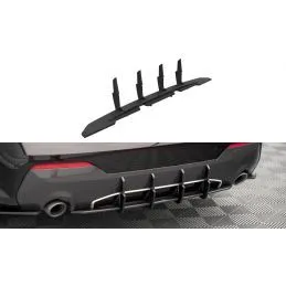 Maxton Street Pro Central Diffuseur Arriere BMW 4 M-Pack G22 Black, BM4G22MPACKCNC-RS1B Tuning.fr