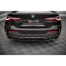 Maxton Street Pro Central Diffuseur Arriere BMW 4 M-Pack G22 Red, BM4G22MPACKCNC-RS1BRB Tuning.fr