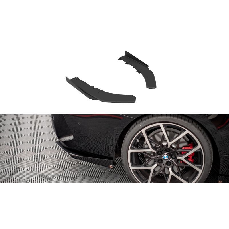 Maxton Street Pro Lame Du Pare Chocs Arriere + Flaps BMW 4 M-Pack G22 Black + Gloss Flaps, BM4G22MPACKCNC-RSD1B+RSF1G Tuning.fr