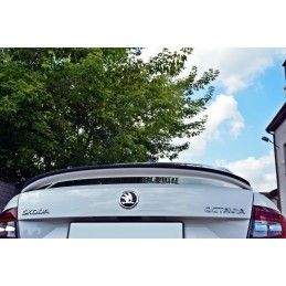 Maxton Spoiler Cap Skoda Octavia RS Mk3 / Mk3 FL Hatchback Gloss Black, SK-OC-3/3F-RS-CAP1G Tuning.fr