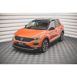 Maxton Lame Du Pare-Chocs Avant V.1 Volkswagen T-Roc Mk1 Gloss Black, VW-T-ROC-1-FD1G Tuning.fr