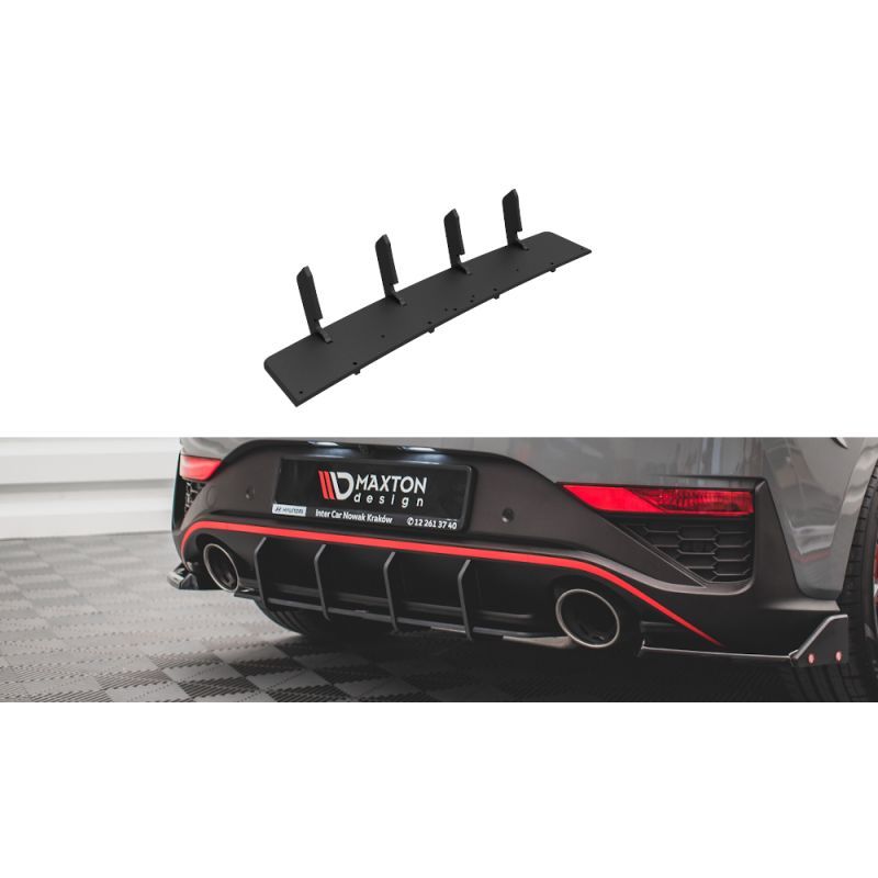 Maxton Street Pro Central Diffuseur Arriere Hyundai I30 N Hatchback Mk3 Facelift Black, HYI303FNCNC-RS1B Tuning.fr