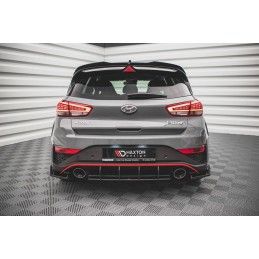 Maxton Street Pro Central Diffuseur Arriere Hyundai I30 N Hatchback Mk3 Facelift Black-Red, HYI303FNCNC-RS1B+BRBI Tuning.fr