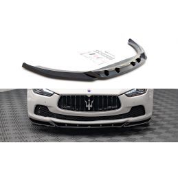 Maxton Lame Du Pare-Chocs Avant V.1 Maserati Ghibli Mk3 Gloss Black, MA-GH-1-FD1G Tuning.fr