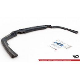 Central Arriere Splitter (avec une barre verticale) V.1 BMW X6 M-Pack G06 Noir Brillant