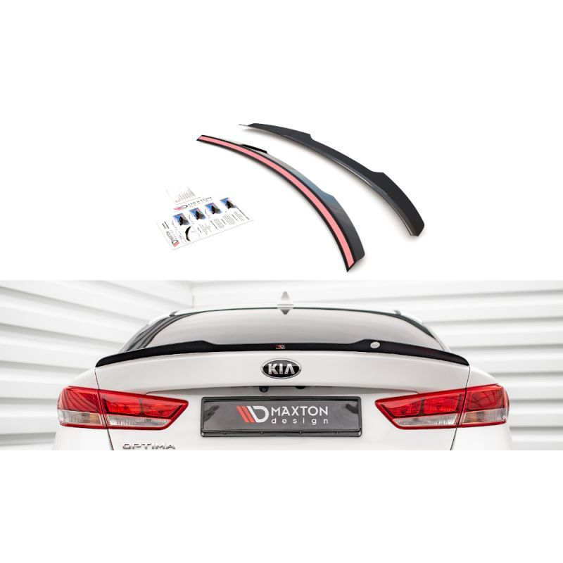 Maxton Spoiler Cap Kia Optima Mk4 Gloss Black, KI-OP-2-CAP1G Tuning.fr