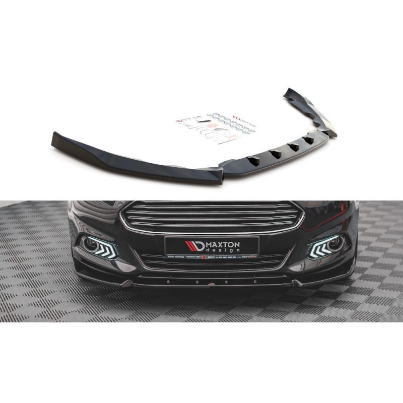 Maxton Lame Du Pare-Chocs Avant Ford Mondeo Mk5 Gloss Black, FO-MO-5-FD1G Tuning.fr