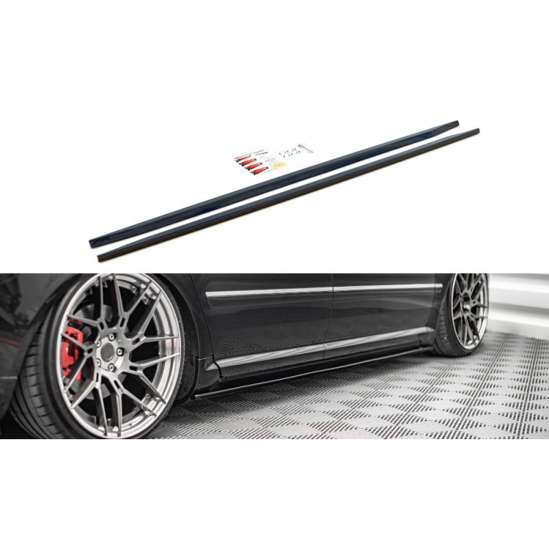 Maxton RAJOUTS DES BAS DE CAISSE POUR AUDI S8 D3 Gloss Black, AU-S8-D3-SD1G Tuning.fr