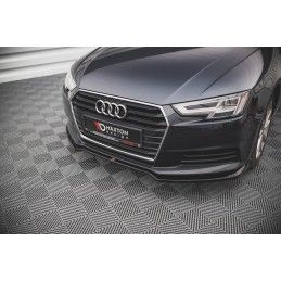 Maxton Lame Du Pare-Chocs Avant V.2 Audi A4 B9 Gloss Black, AU-A4-B9-FD2G Tuning.fr