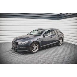 Maxton Rajouts Des Bas De Caisse Audi A4 Avant B9 Gloss Black, AU-A4-B9-AV-SD1G Tuning.fr