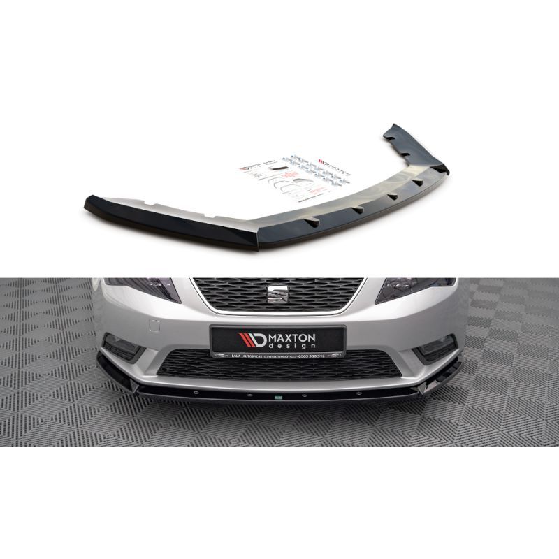 Maxton Lame Du Pare-Chocs Avant V.1 Seat Leon Mk3 Gloss Black, SE-LE-3-FD1G Tuning.fr