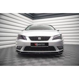 Maxton Lame Du Pare-Chocs Avant V.1 Seat Leon Mk3 Gloss Black, SE-LE-3-FD1G Tuning.fr