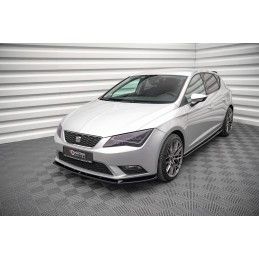 Maxton Lame Du Pare-Chocs Avant V.1 Seat Leon Mk3 Gloss Black, SE-LE-3-FD1G Tuning.fr