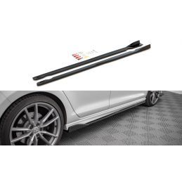 Rajouts Des Bas De Caisse MAXTON V.2 Volkswagen Golf R Mk7 Noir Brillant