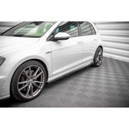 Rajouts Des Bas De Caisse MAXTON V.2 Volkswagen Golf R Mk7 Noir Brillant