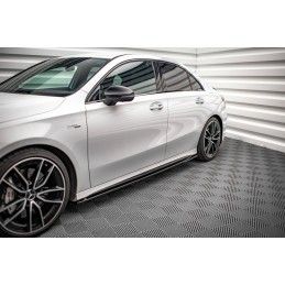 Rajouts Des Bas De Caisse MAXTON V.2 Mercedes A35 AMG / AMG-Line W177 Noir Brillant