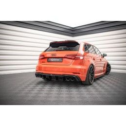 Maxton Rajout Du Pare-Chocs Arriere V.2 Audi RS3 8V Facelift Gloss Black, AU-RS3-8VF-RS2GOO__OO Tuning.fr