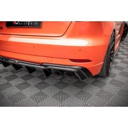 Maxton Rajout Du Pare-Chocs Arriere V.2 Audi RS3 8V Facelift Gloss Black, AU-RS3-8VF-RS2GOO__OO Tuning.fr