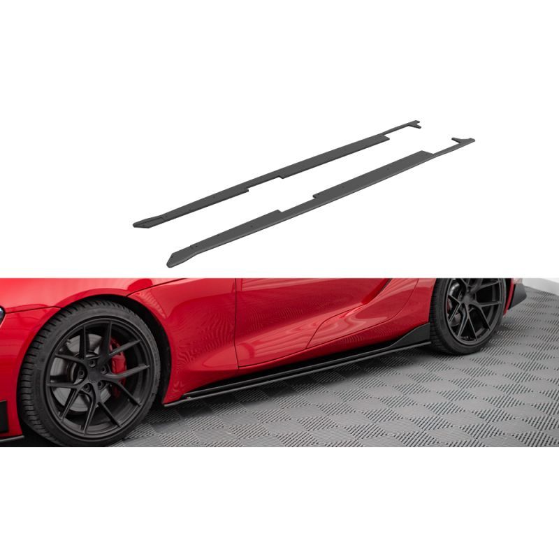 Maxton Street Pro Rajouts Des Bas De Caisse Toyota Supra Mk5 Black-Red, TOSU5CNC-SD1BRB Tuning.fr