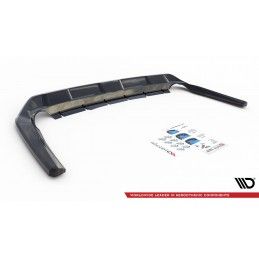 Central Arriere Splitter (avec une barre verticale) Toyota RAV4 Mk5 Noir Brillant