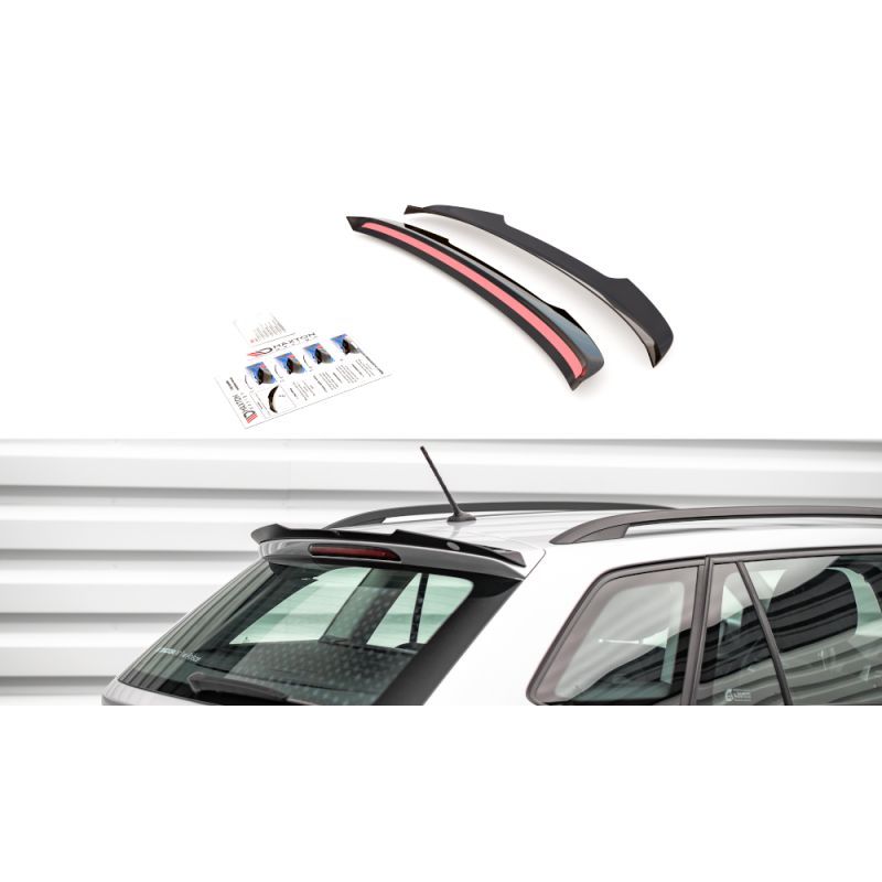 Maxton Spoiler Cap Skoda Fabia Combi Mk3 Gloss Black, SK-FA-3-CAP1G Tuning.fr