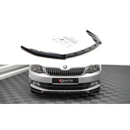 Maxton Lame Du Pare-Chocs Avant V.1 Skoda Fabia Mk3 Gloss Black, SK-FA-3-FD1G Tuning.fr