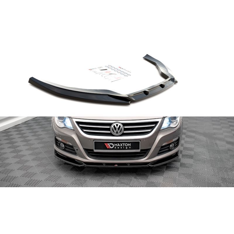 Maxton Lame Du Pare-Chocs Avant V.4 Volkswagen Passat CC Gloss Black, VW-PA-CC-FD4G Tuning.fr