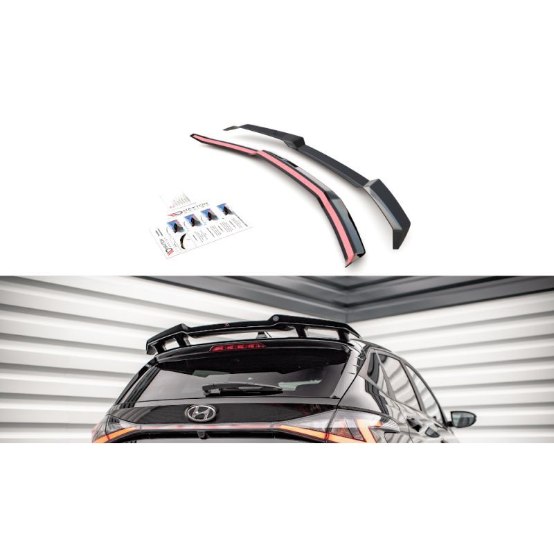 Maxton Spoiler Cap Hyundai I20 N Mk3 Gloss Black, HY-I20-3-N-CAP1G Tuning.fr